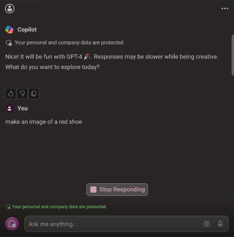 copilot prompt Make an image of the red shoe