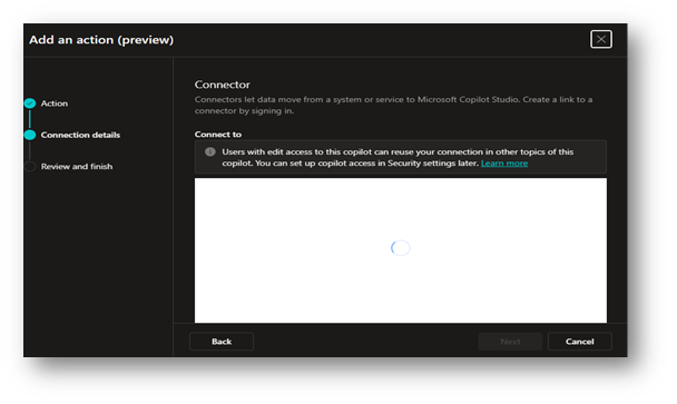 Connector Provisioning page will appear