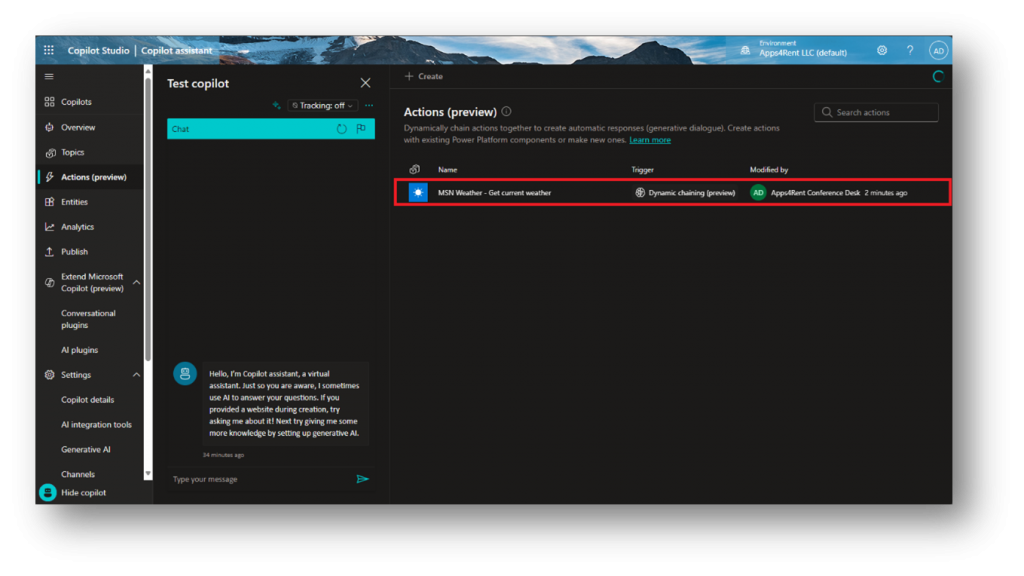 Pre-Built Weather Forecast connector will be live and appear
